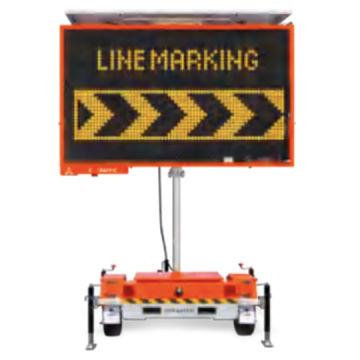 Large OPTRAFFIC Solar Powered Full Matrix Sign Trailer